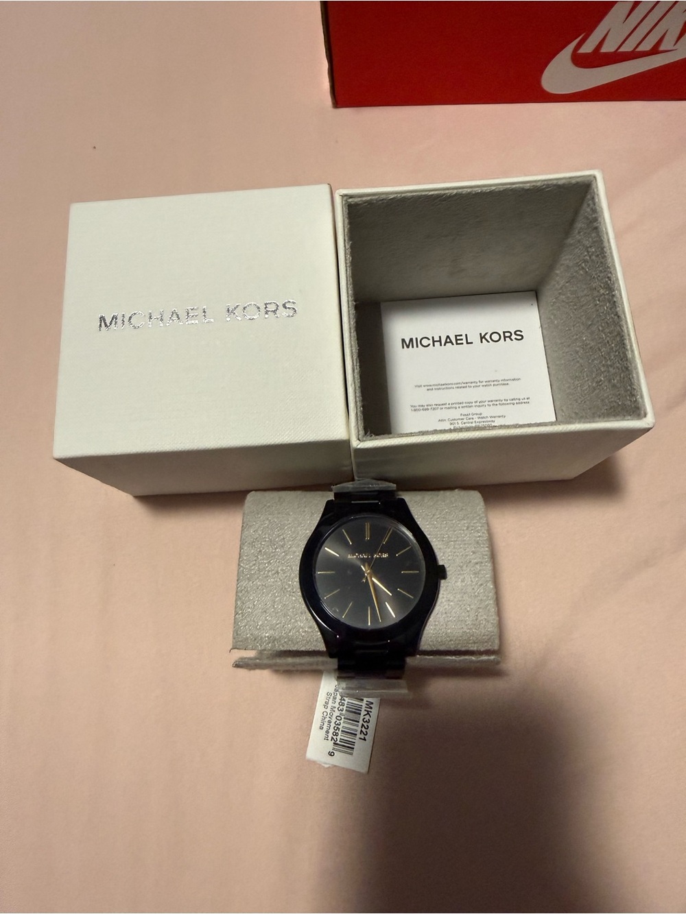 Michael Kors Black Watch with Gold Markers